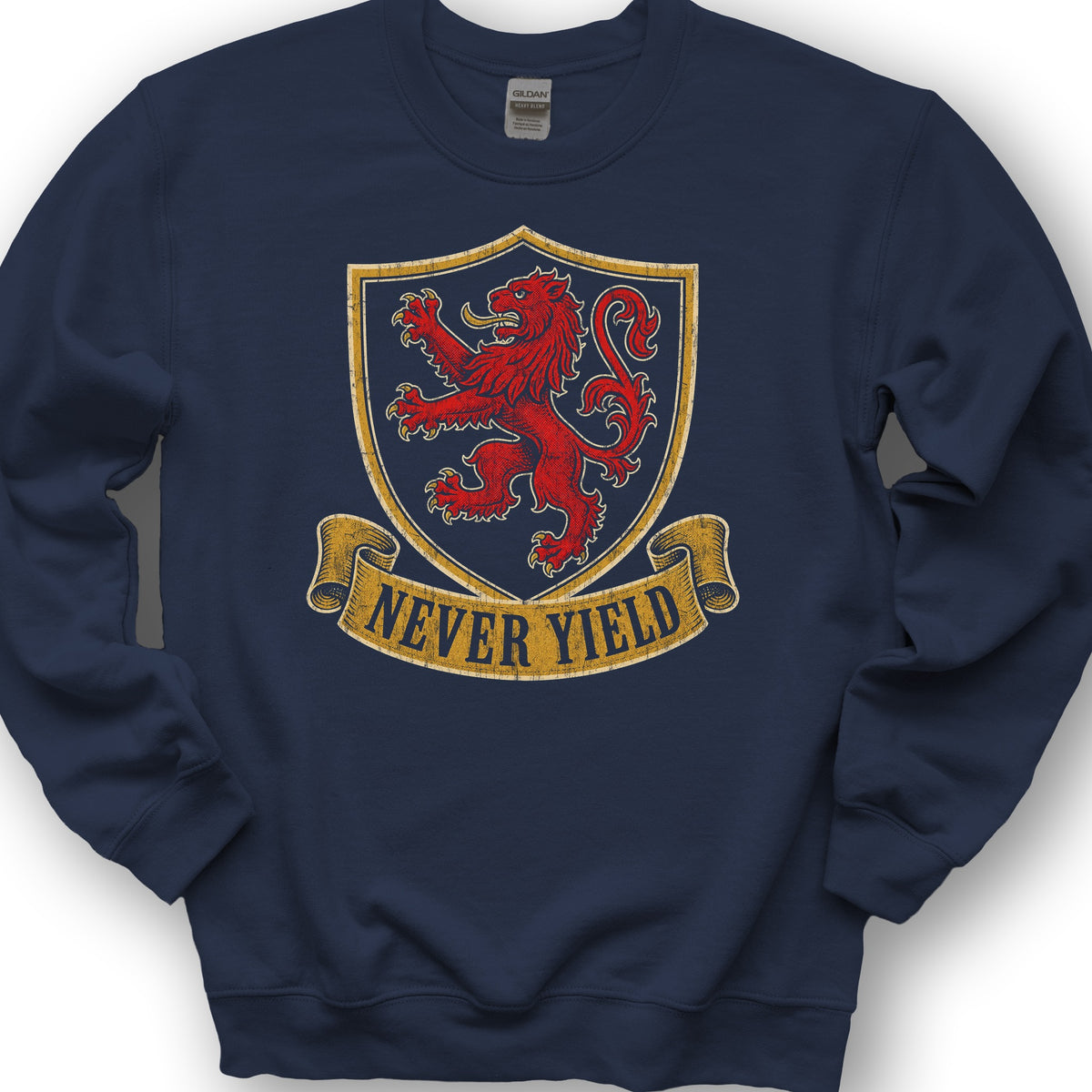 Never Yield Lion Sweatshirt - Navy
