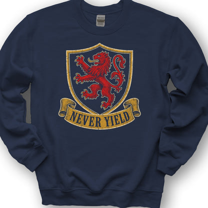 Never Yield Lion Sweatshirt - Navy