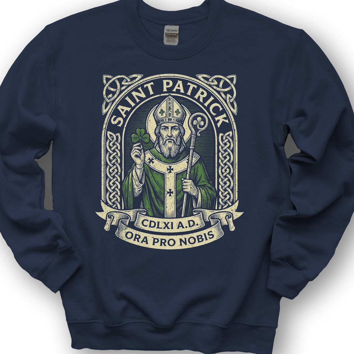 Saint Patrick Ora Pro Nobis Sweatshirt - Navy