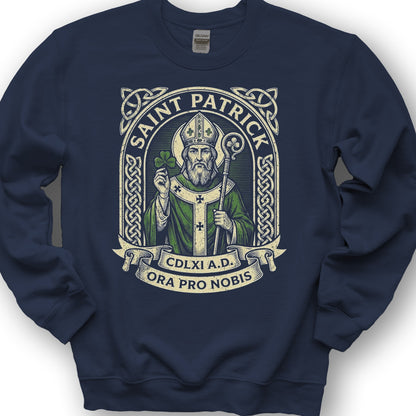 Saint Patrick Ora Pro Nobis Sweatshirt - Navy