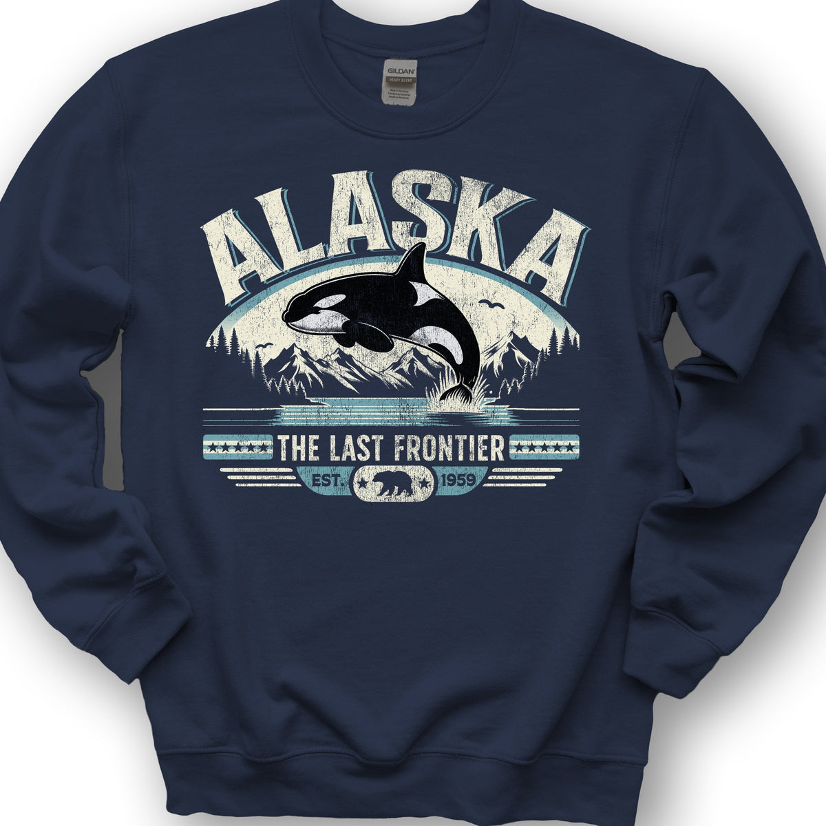 Alaska The Last Frontier "Orca" Sweatshirt - Navy