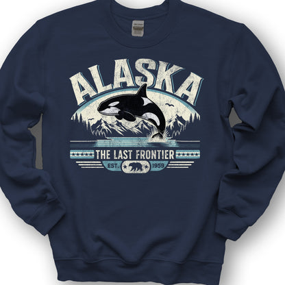 Alaska The Last Frontier "Orca" Sweatshirt - Navy