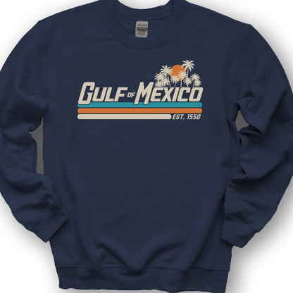 Gulf of Mexico Retro Stripe Sweatshirt - Navy