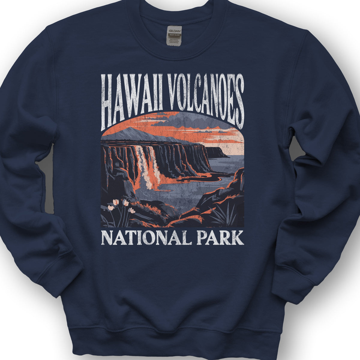 Hawaii Volcanoes National Park "Big and Bold" Sweatshirt - Navy