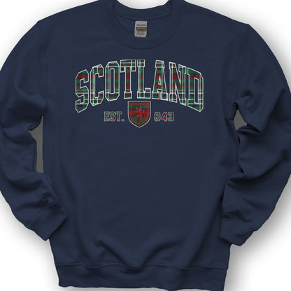 Scotland Varsity Tartan Sweatshirt - Navy