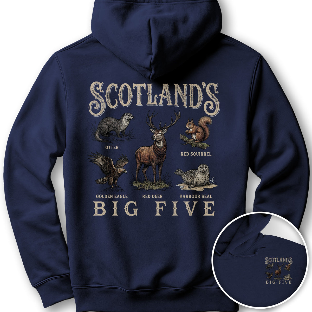 Scotland's Big Five Hoodie - Navy