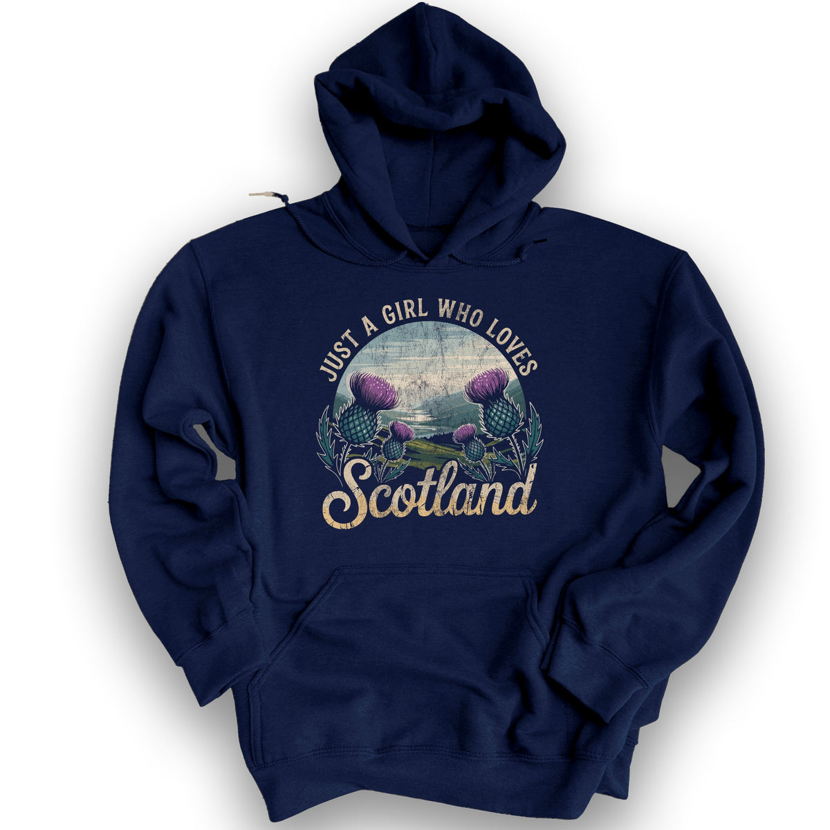 Just a Girl Who Loves Scotland Hoodie - Navy