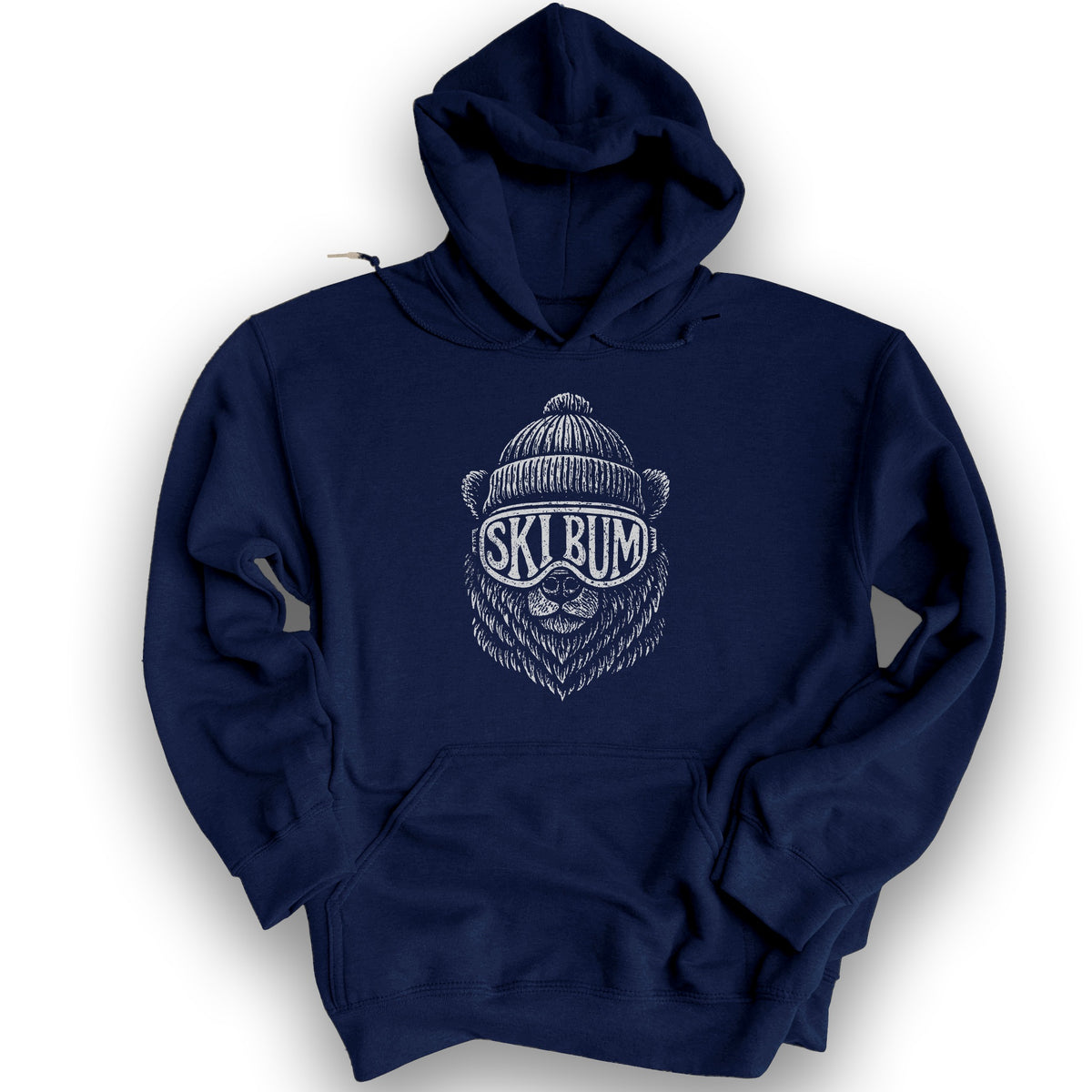Ski Bum Bear Hoodie - Navy