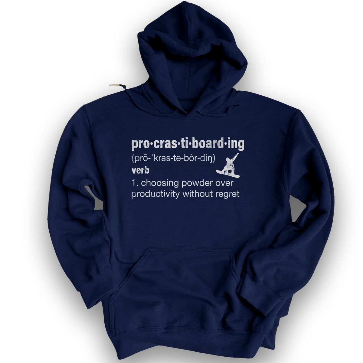 Procrastiboarding Snowboard Hoodie - Navy