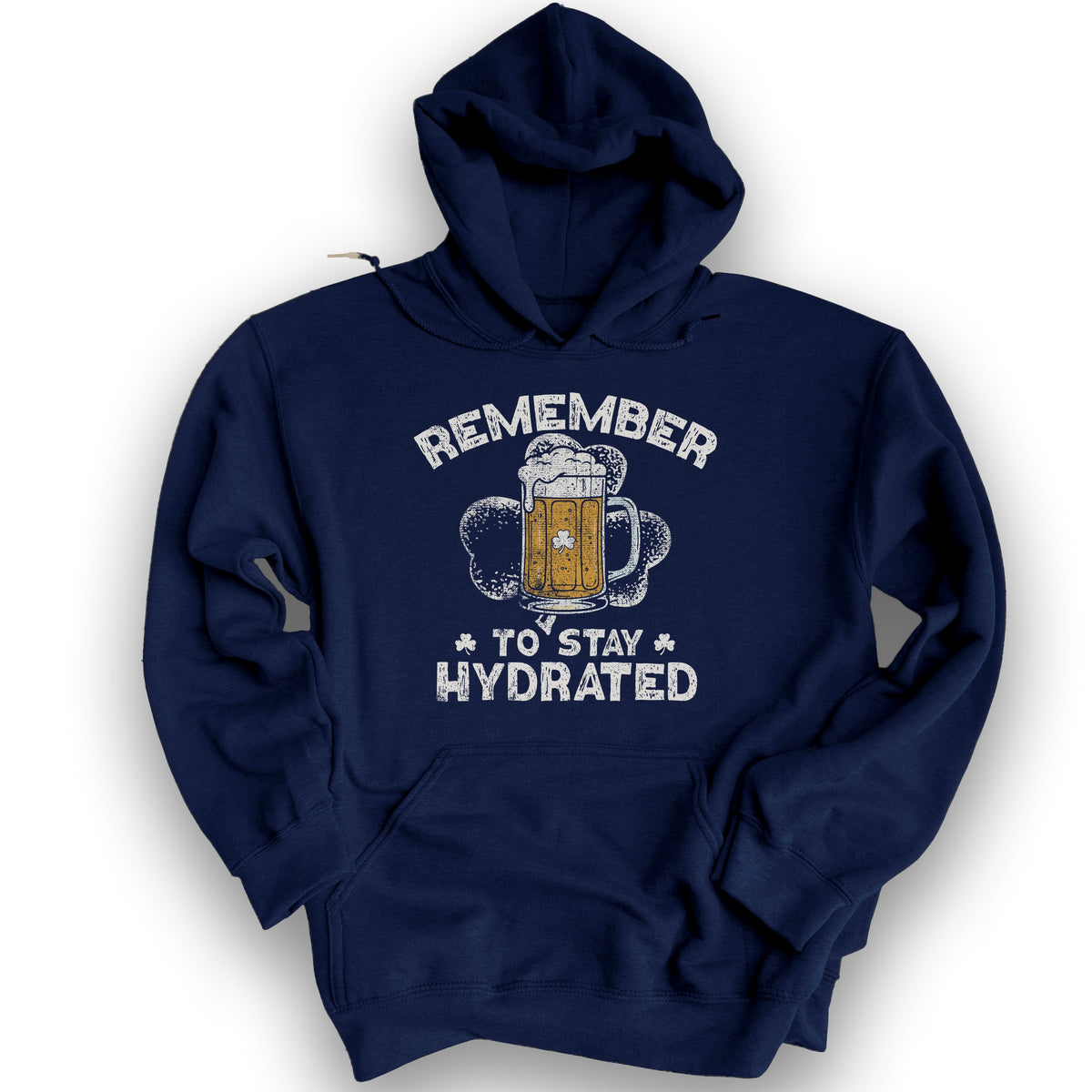 Stay Hydrated Irish Hoodie - Navy