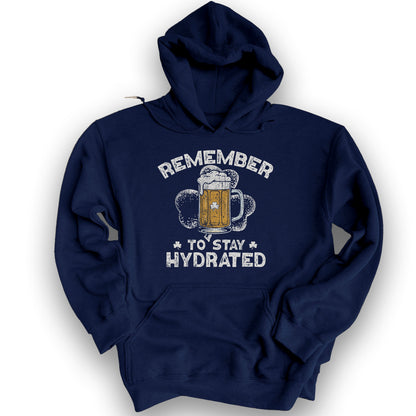 Stay Hydrated Irish Hoodie - Navy