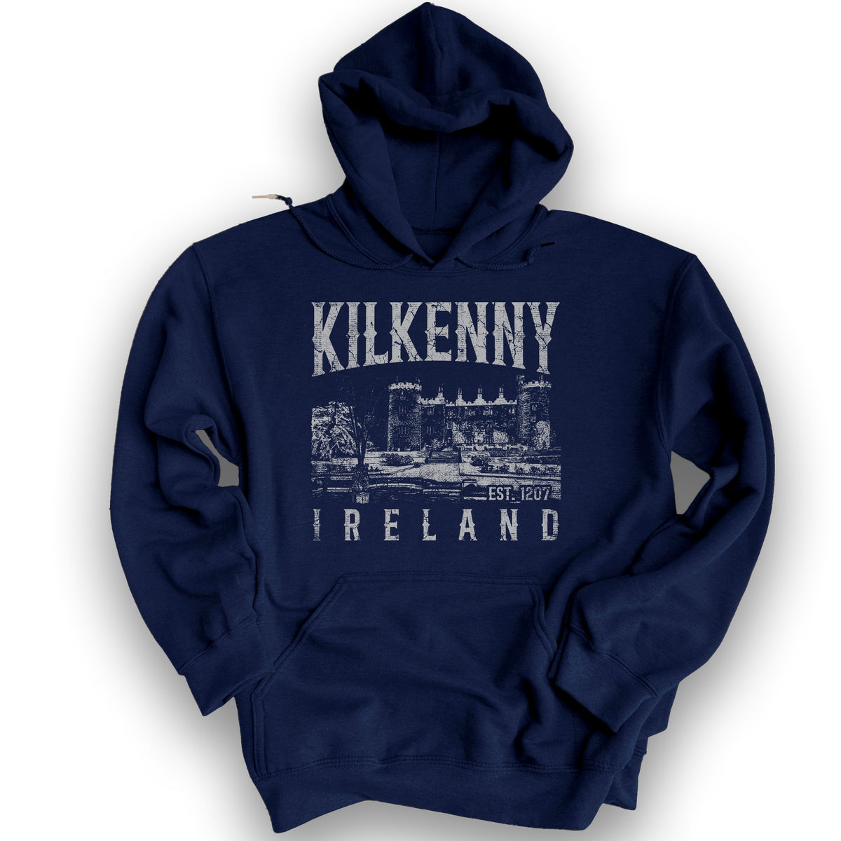 Kilkenny Ireland Vintage Print Hoodie - Navy