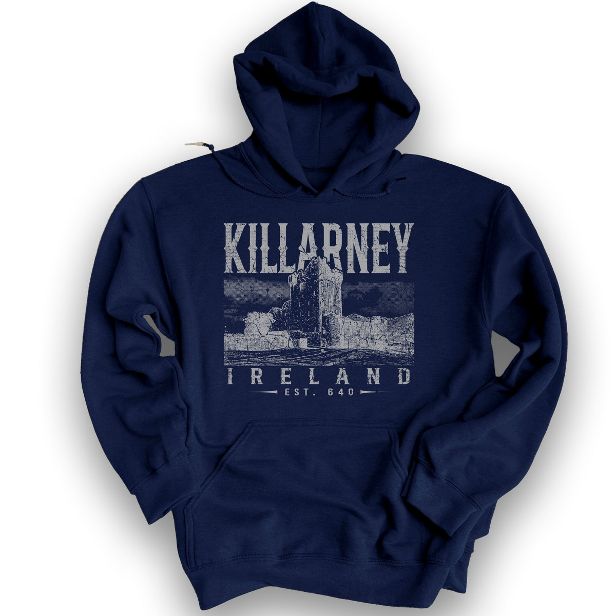 Killarney Ireland Vintage Print Hoodie - Navy