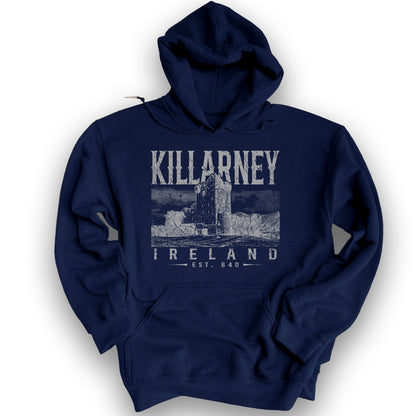 Killarney Ireland Vintage Print Hoodie - Navy