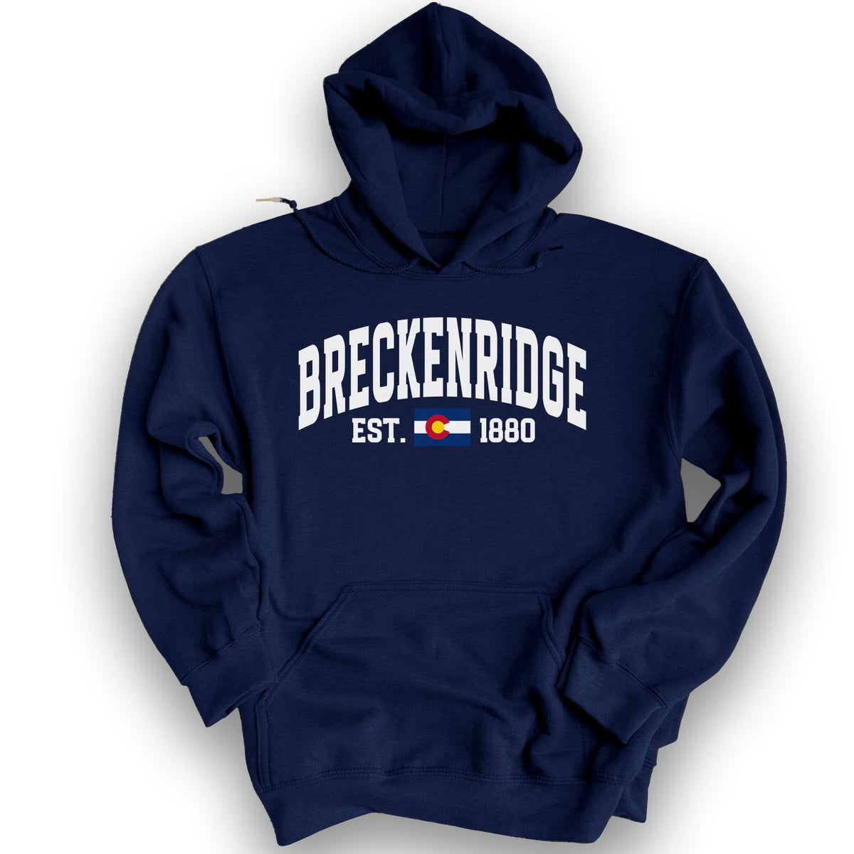 Breckenridge Colorado Varsity Hoodie - Navy