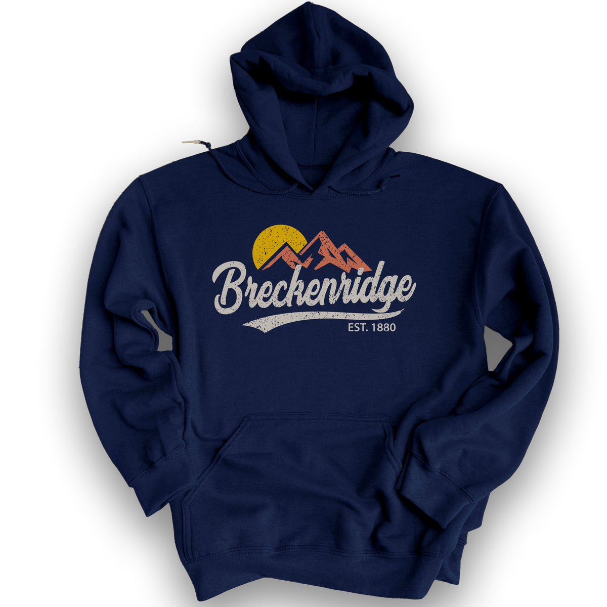 Breckenridge Vintage Script Hoodie - Navy