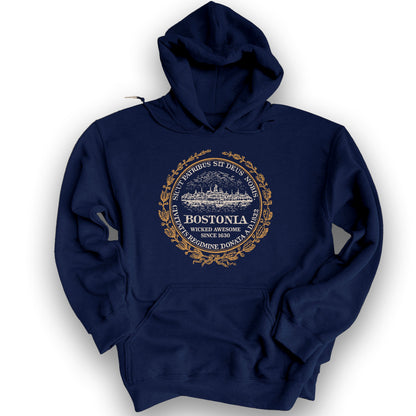 Bostonia Wicked Awesome Hoodie - Navy
