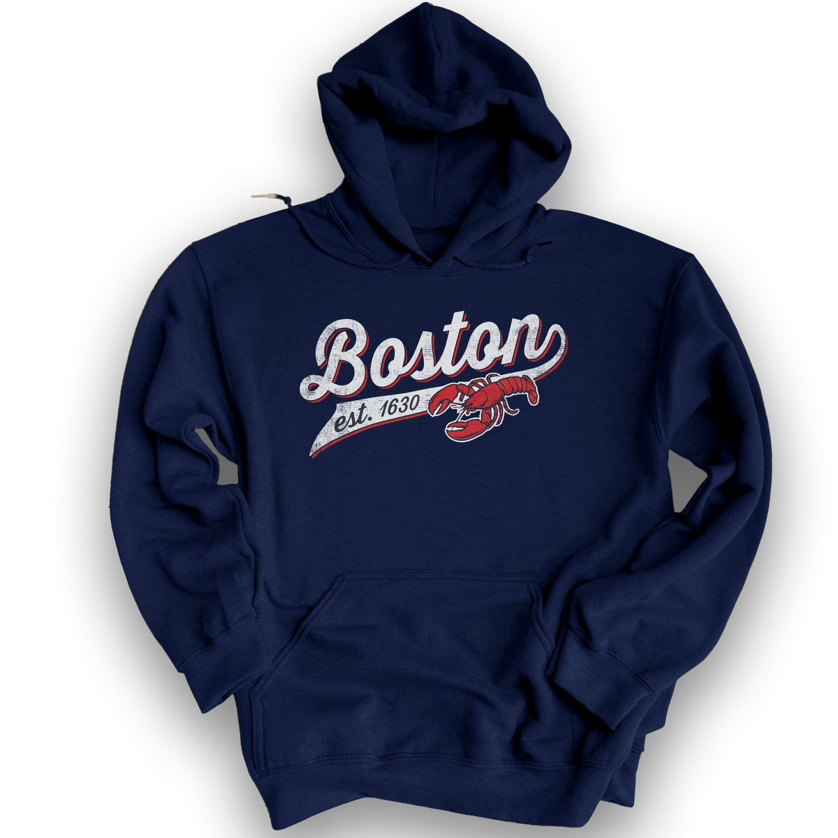 Boston Banner Hoodie - Navy