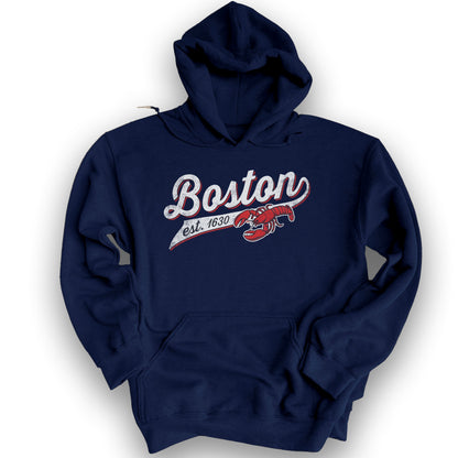 Boston Banner Hoodie - Navy