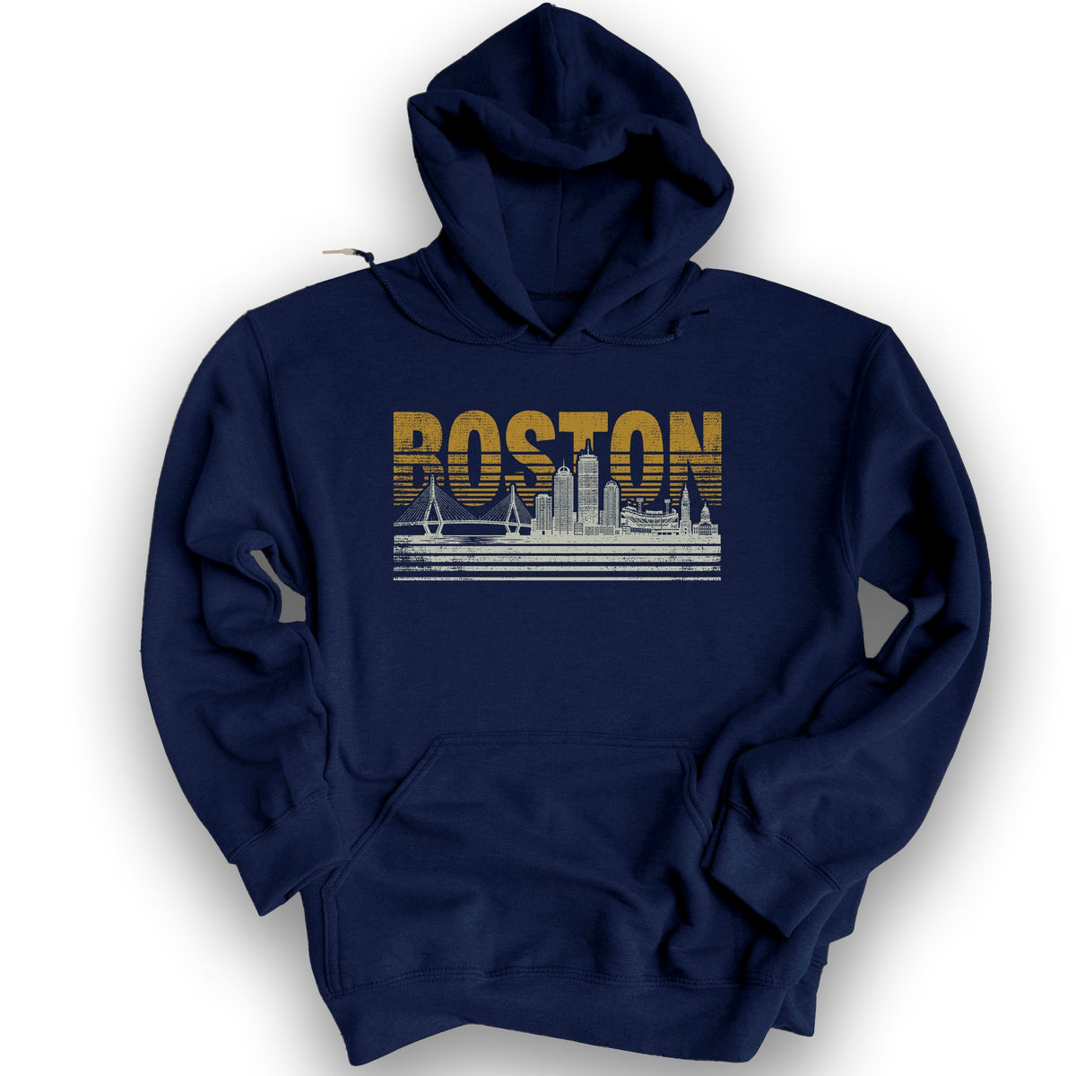 Boston Skyline Hoodie - Navy