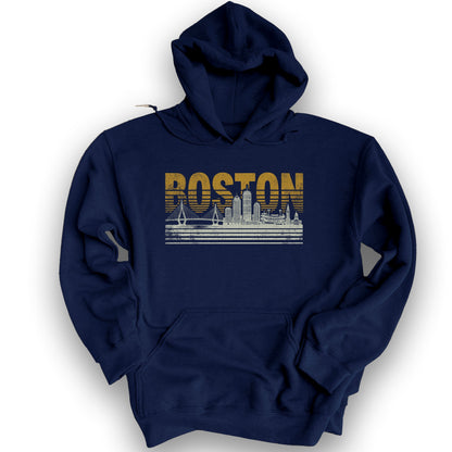 Boston Skyline Hoodie - Navy