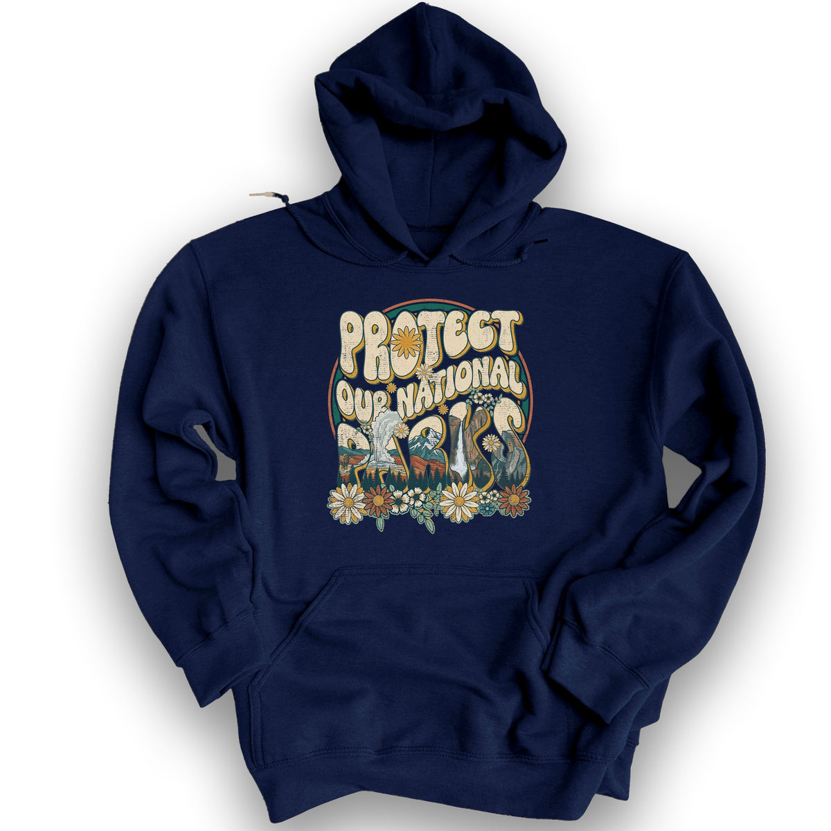 Protect Our Parks Groovy Hoodie - Navy