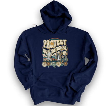 Protect Our Parks Groovy Hoodie - Navy