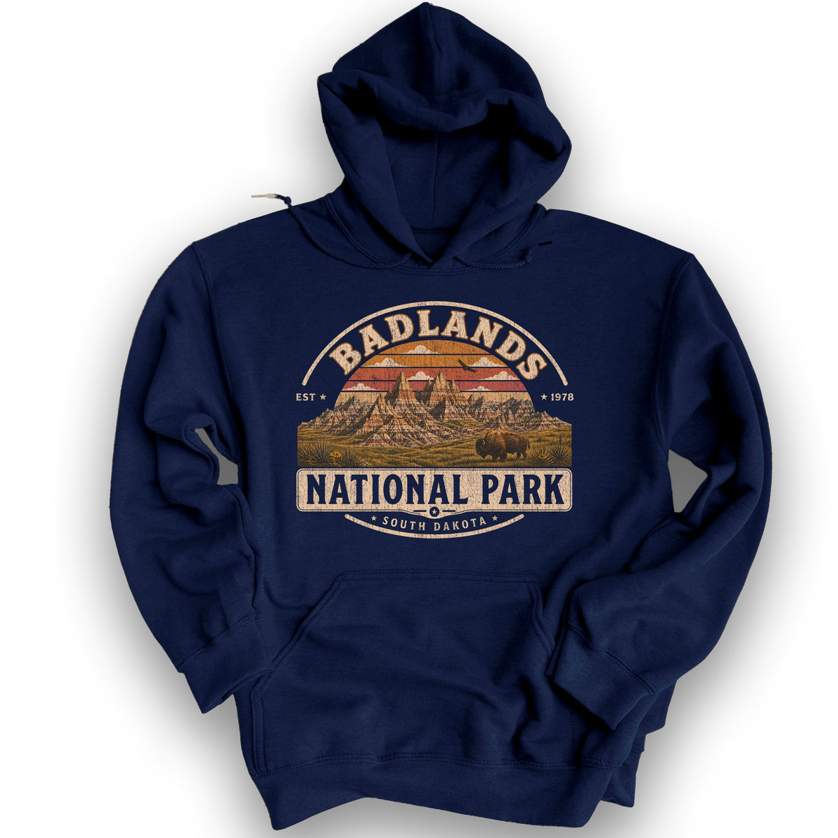 Badlands Medallion Hoodie - Navy