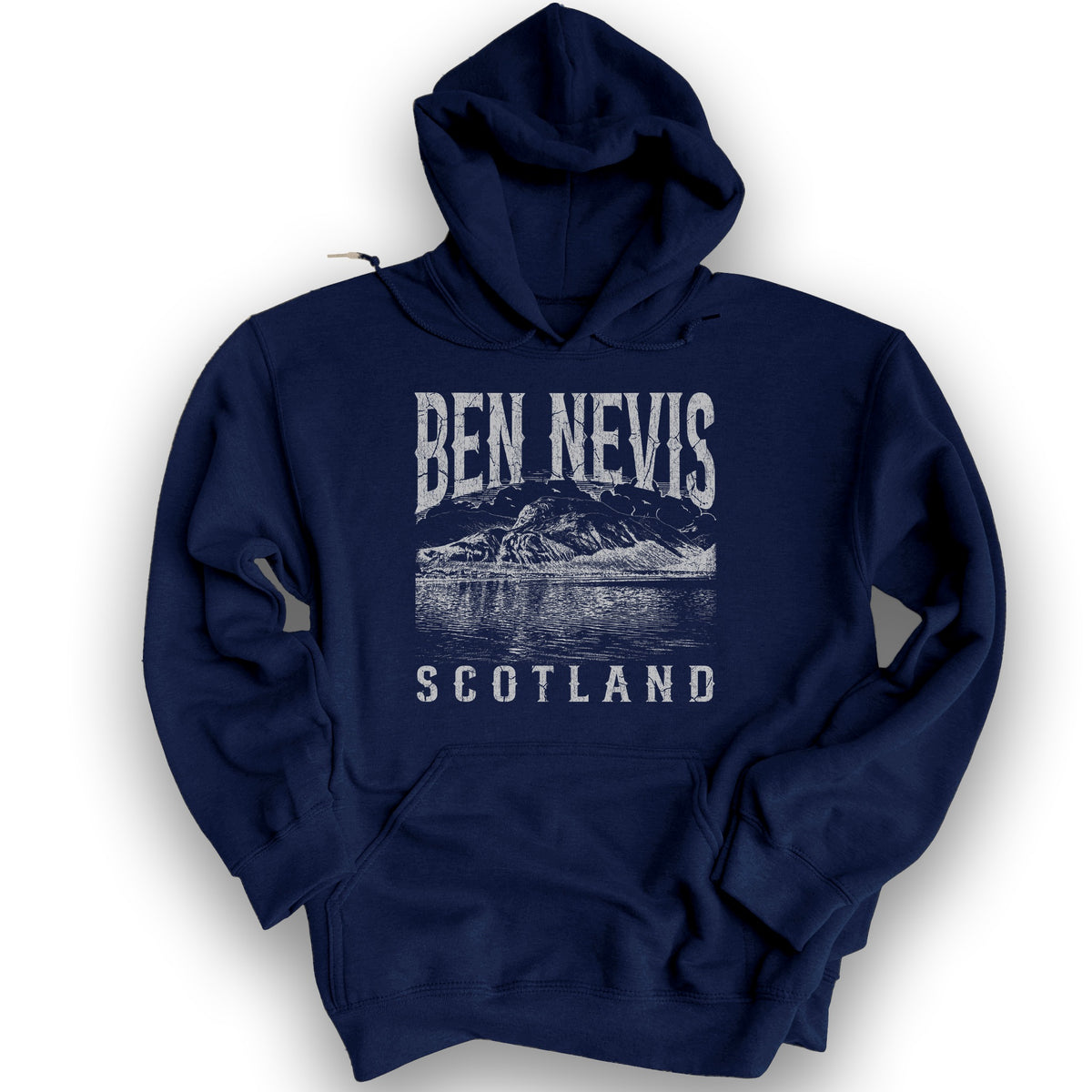 Ben Nevis Scotland Sketch Hoodie - Navy
