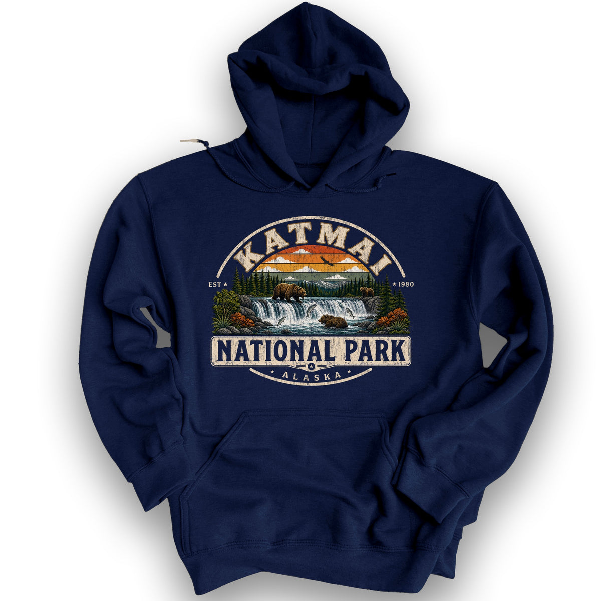 Katmai Medallion Hoodie - Navy