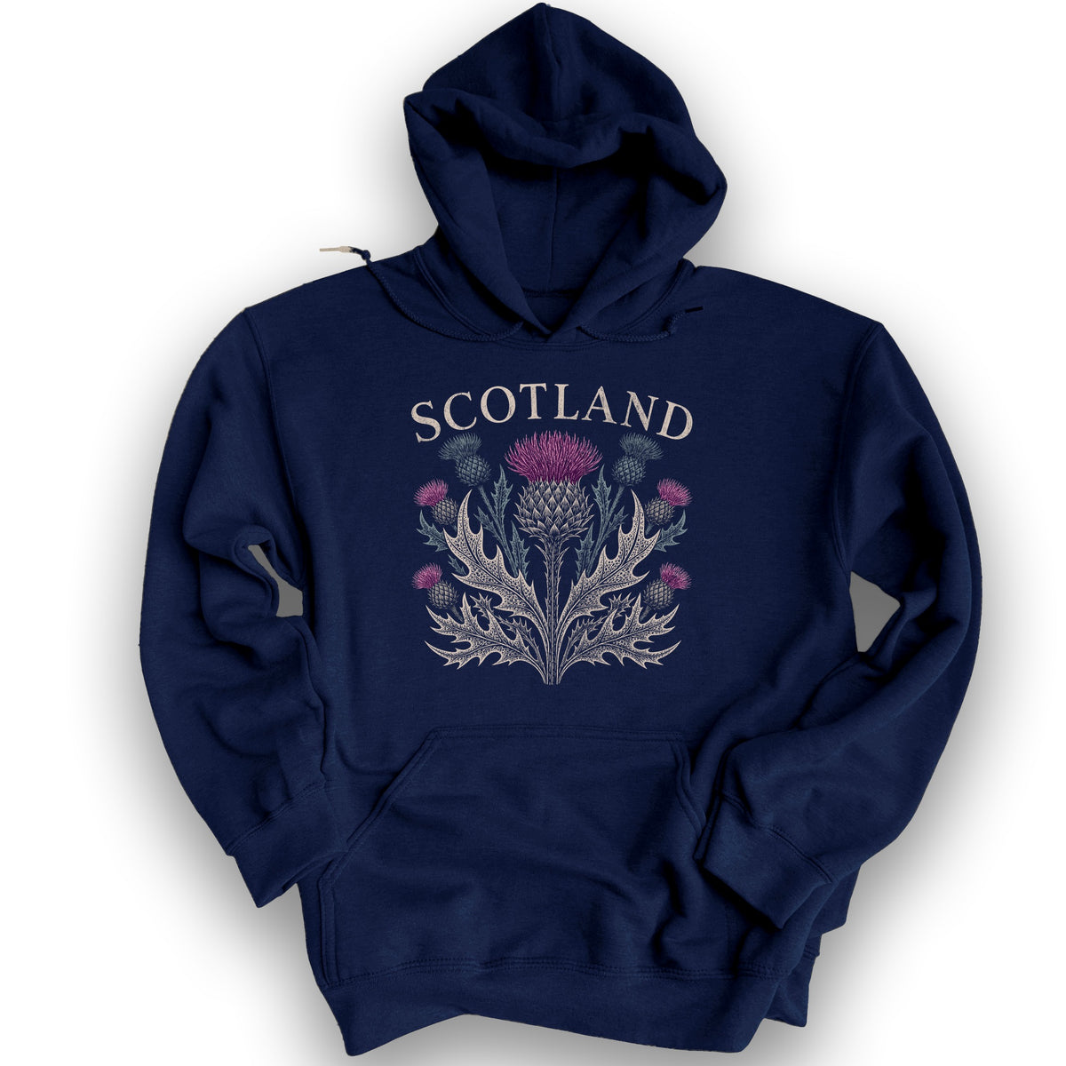 Scotland Thistle Echo Hoodie - Navy