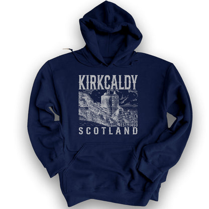 Kirkcaldy Scotland Sketch Hoodie - Navy