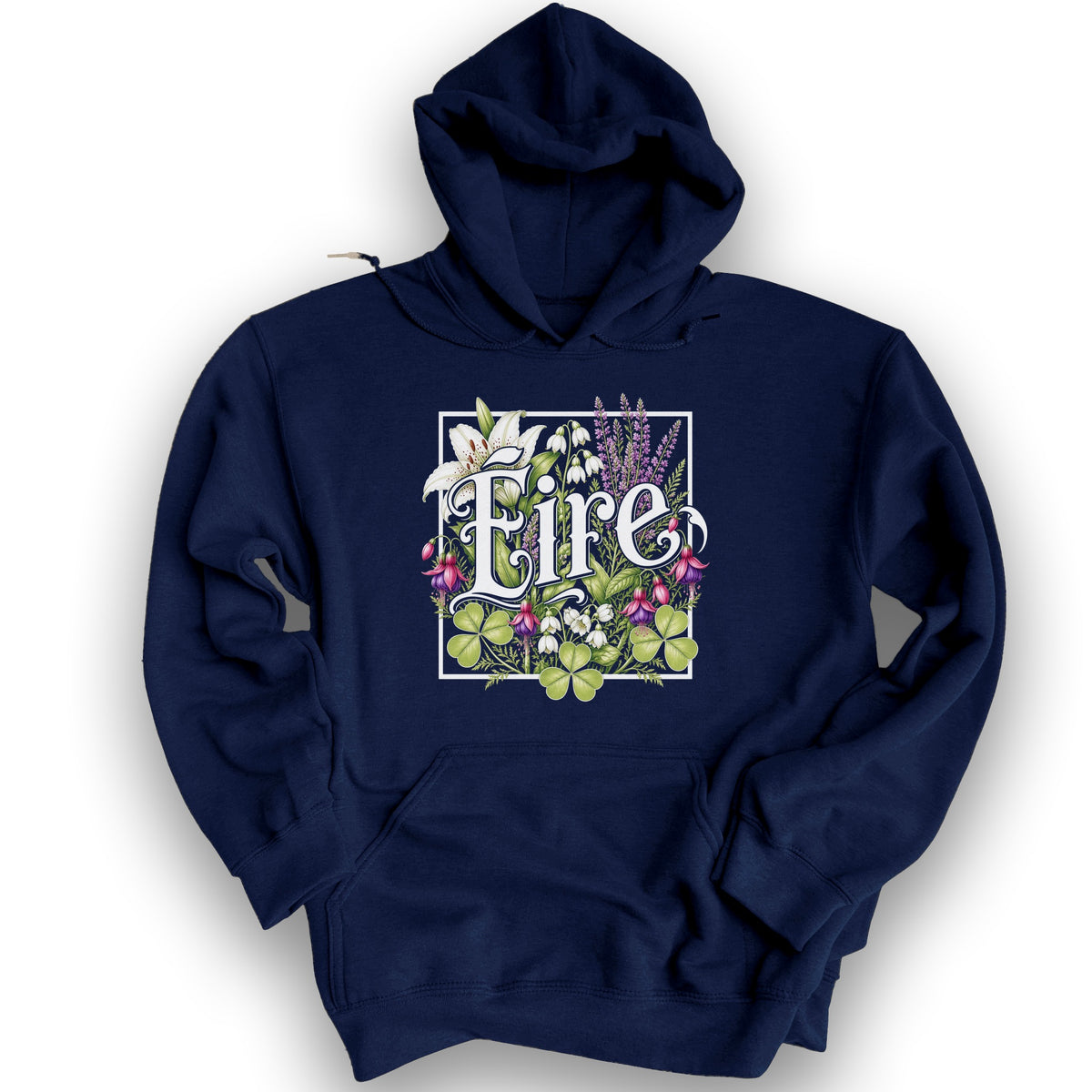 Eire Floral Hoodie - Navy