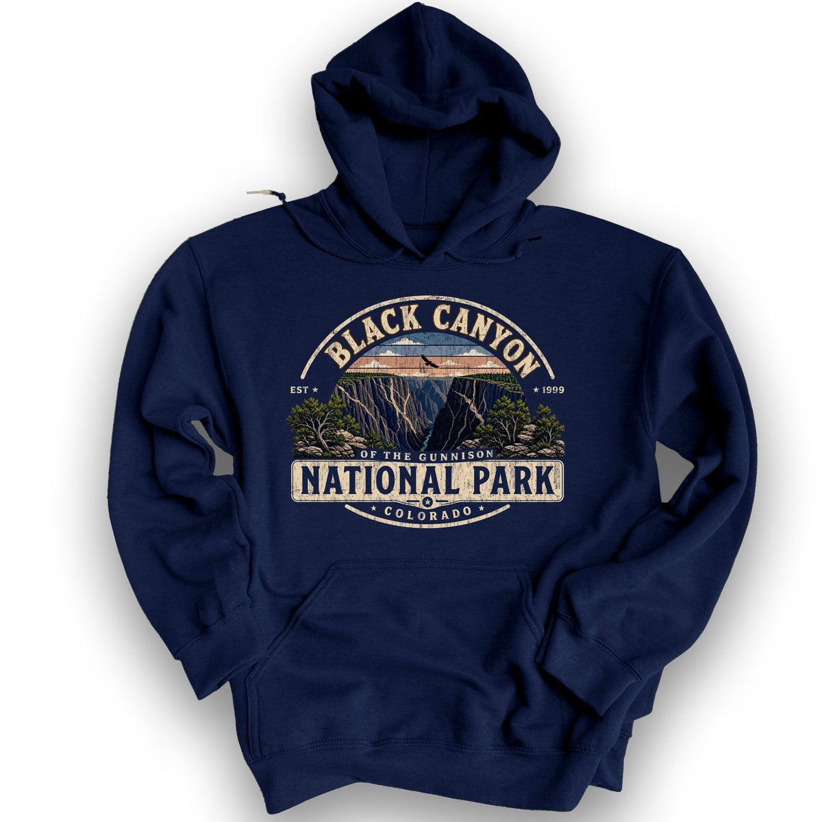 Black Canyon Medallion Hoodie - Navy