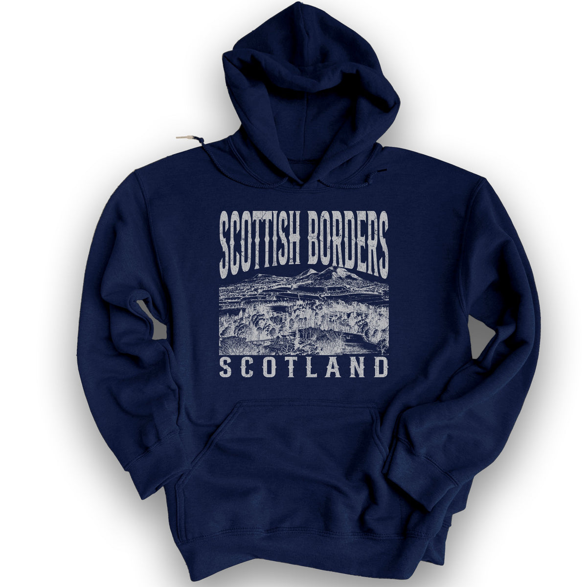 Scottish Borders Sketch Hoodie - Navy