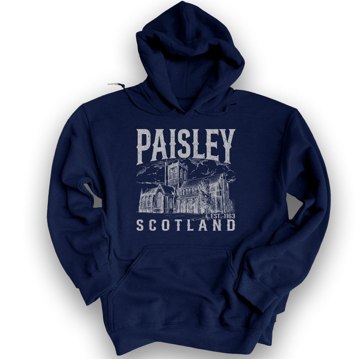 Paisley Scotland Sketch Hoodie - Navy