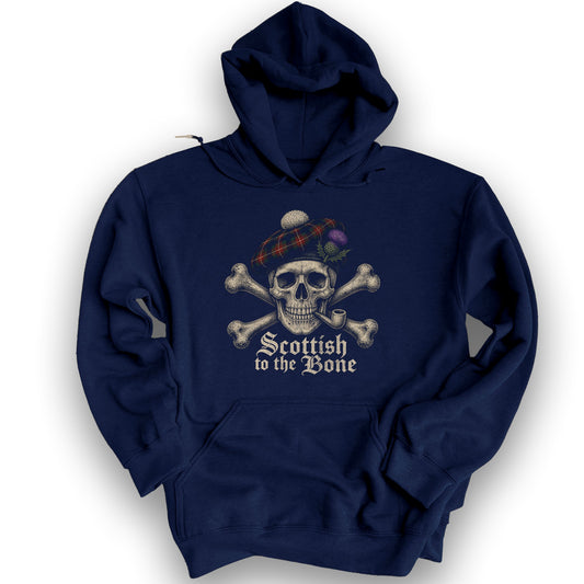 Scottish Crossbones Hoodie - Navy