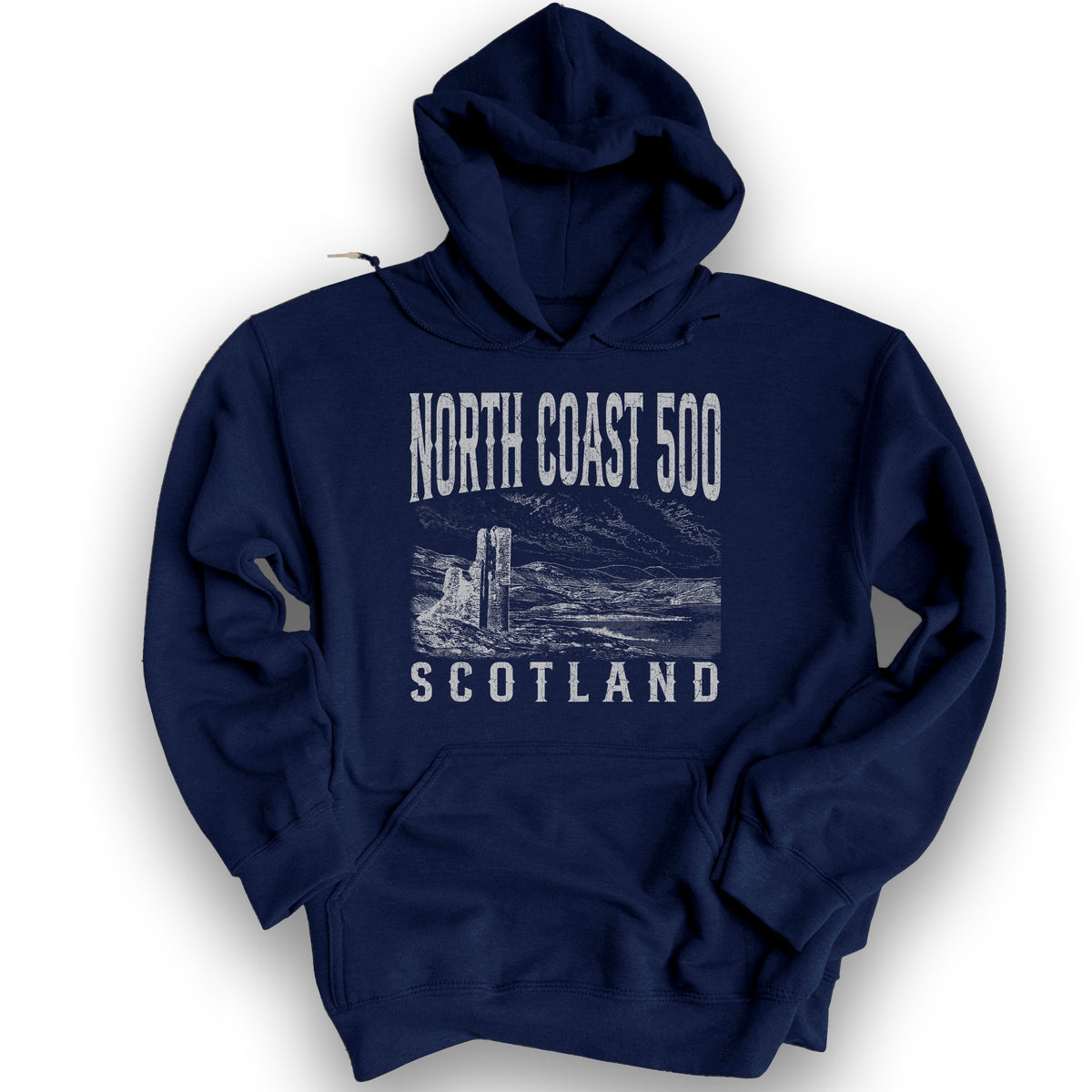 Castleisland Scotland Sketch Hoodie - Navy