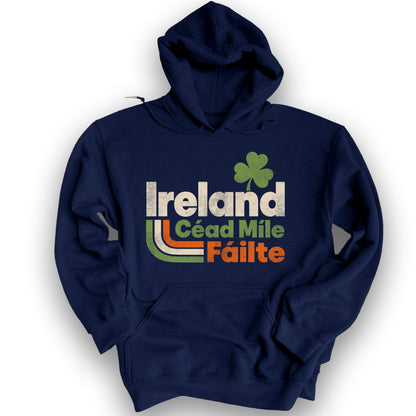 Ireland 70's Throwback Hoodie - Navy