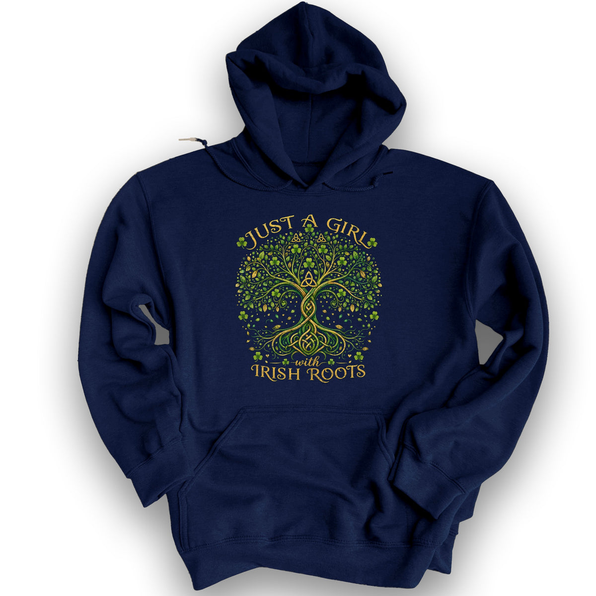 Irish Roots Girl Hoodie - Navy