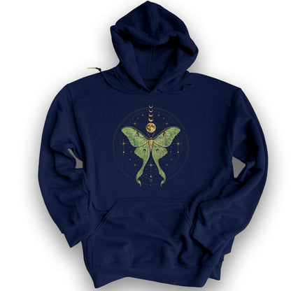 Mystic Lunar Moth Hoodie - Navy