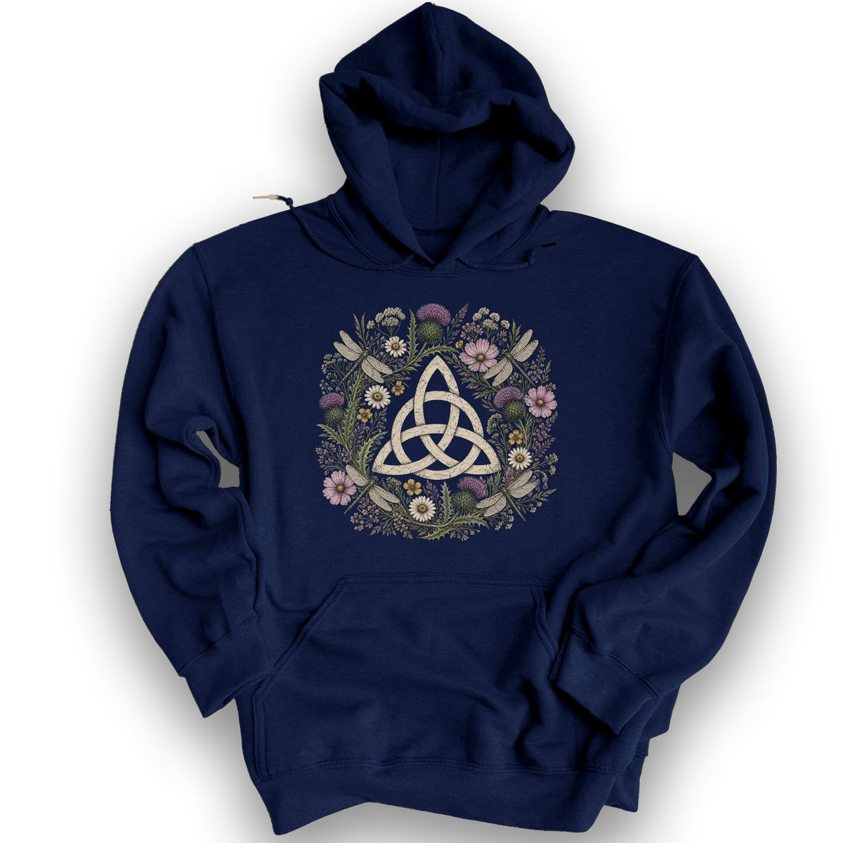 Trinity Knot Wreath Hoodie - Navy