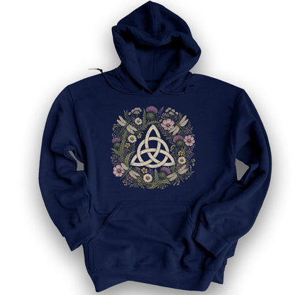 Trinity Knot Wreath Hoodie - Navy