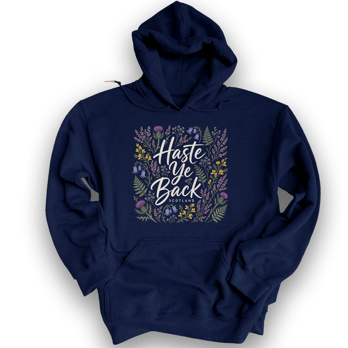 Haste Ye Back Scotland Hoodie - Navy