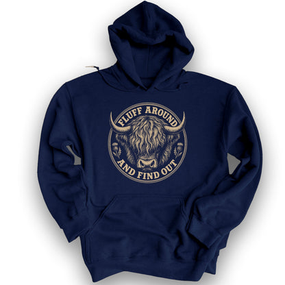Fluff Around Coo Hoodie - Navy