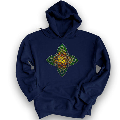 Celtic Glass Star Hoodie - Navy