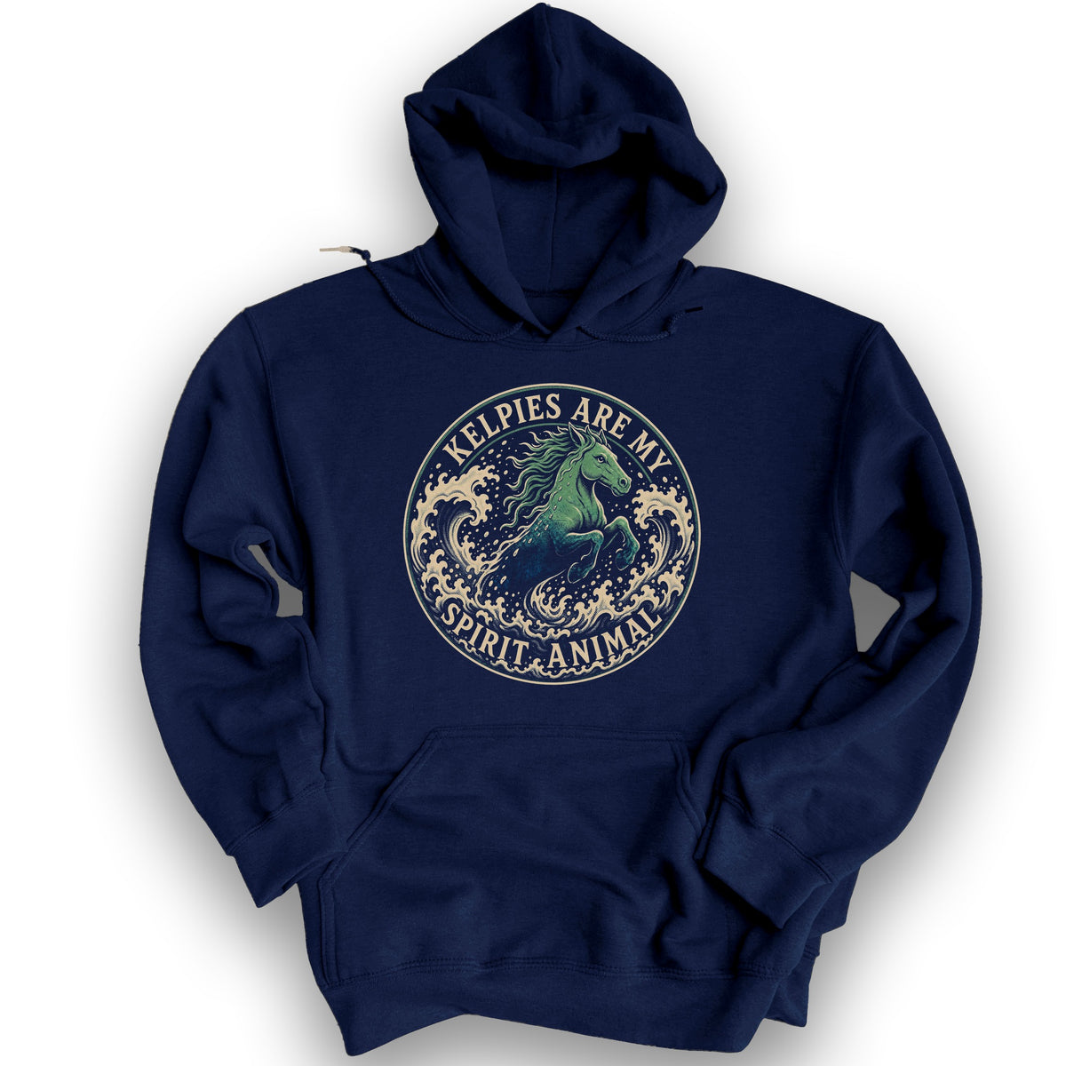 Kelpie Badge Hoodie - Navy