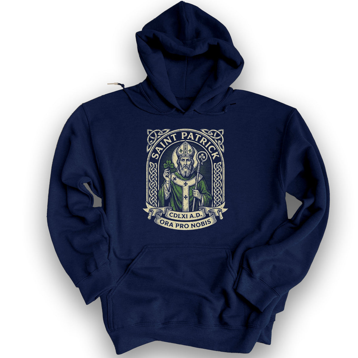 Saint Patrick Ora Pro Nobis Hoodie - Navy