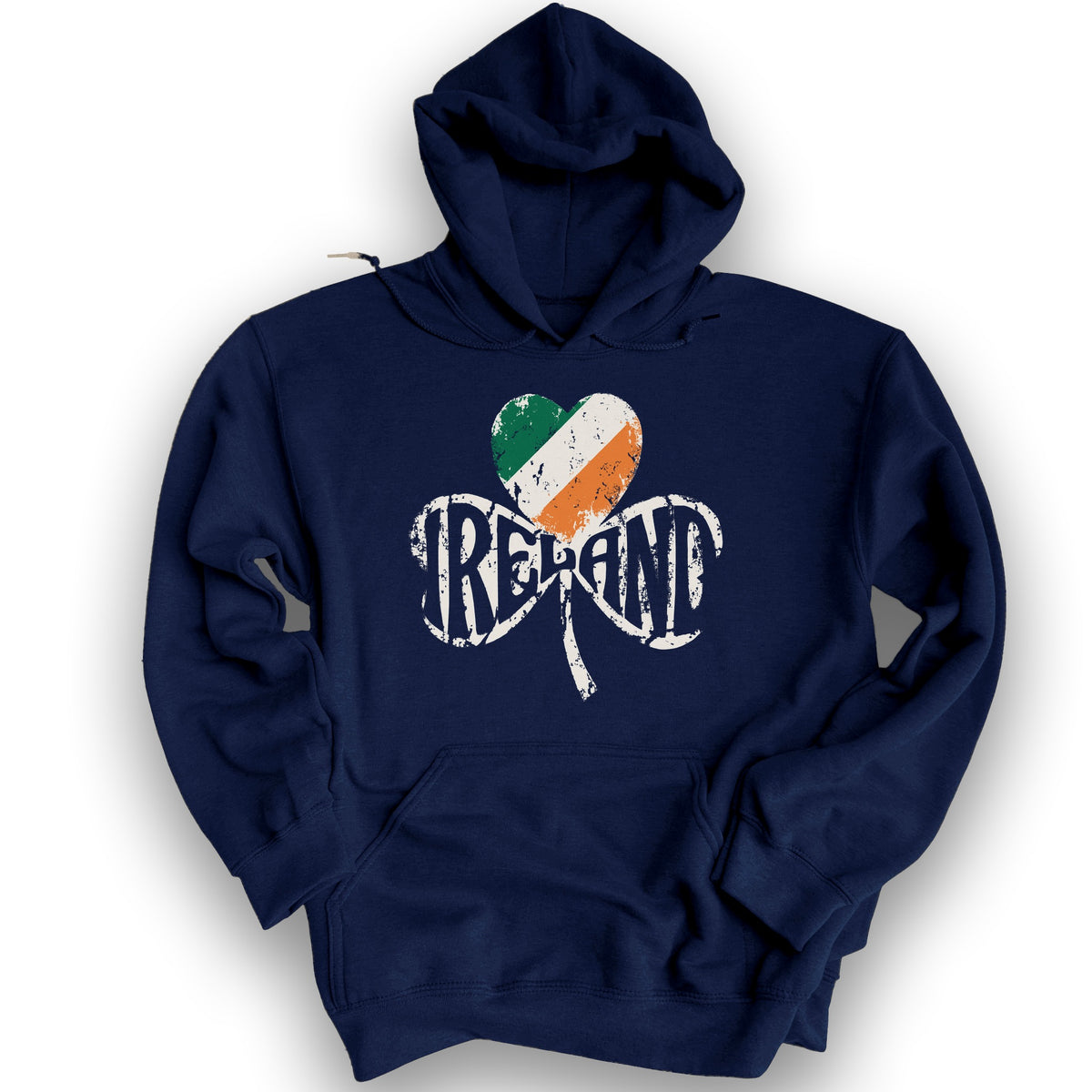 Ireland Shamrock Flag Hoodie - Navy