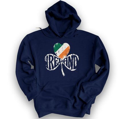 Ireland Shamrock Flag Hoodie - Navy
